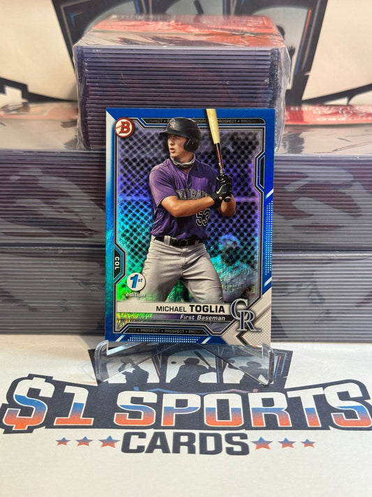 2020 Bowman First Edition (Blue 33/150) Michael Toglia #BFE - 137