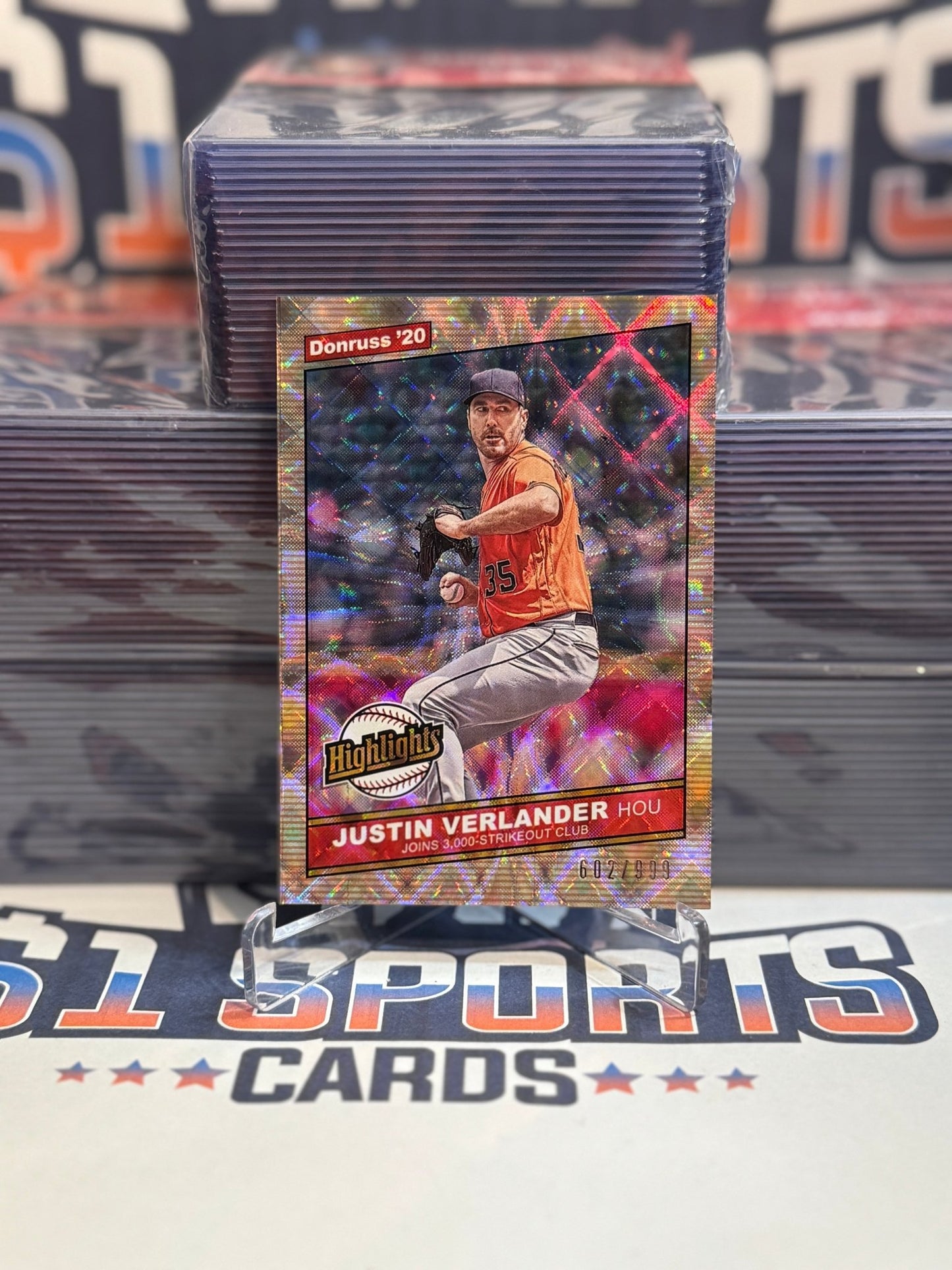 2020 Donruss (Highlights, Bronze 602/999) Justin Verlander #H - 1