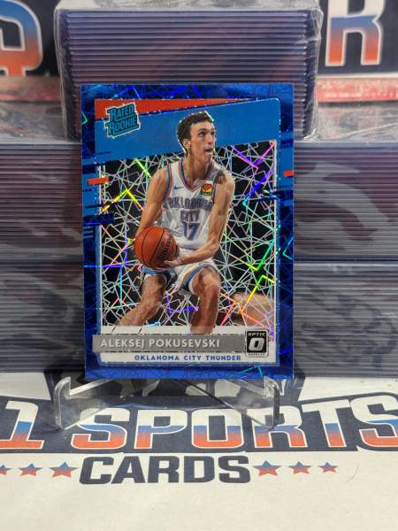 2020 Donruss Optic (Blue Velocity Prizm, Rated Rookie) Aleksej Pokusevski 167