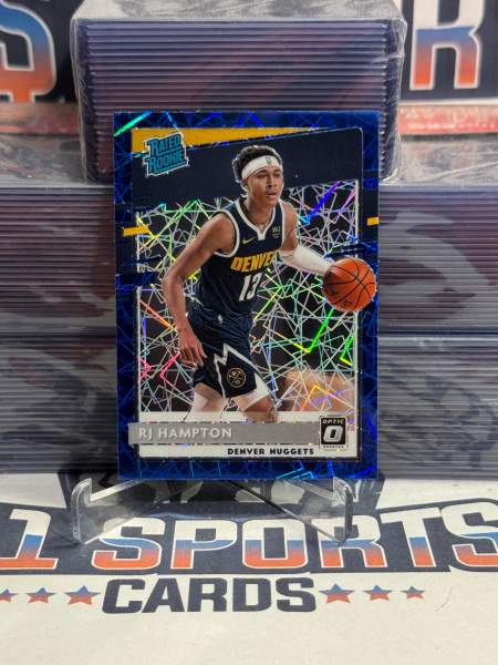 2020 Donruss Optic (Blue Velocity Prizm, Rated Rookie) RJ Hampton 174