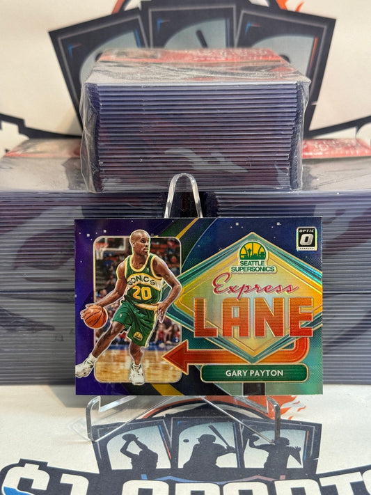 2020 Donruss Optic (Purple Prizm, Express Lane) Gary Payton #15