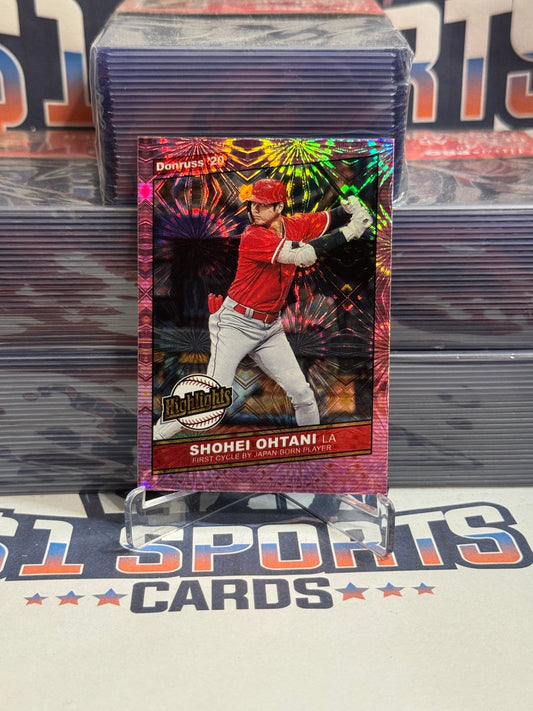 2020 Donruss (Pink Fireworks, Highlights) Shohei Ohtani #H - 6