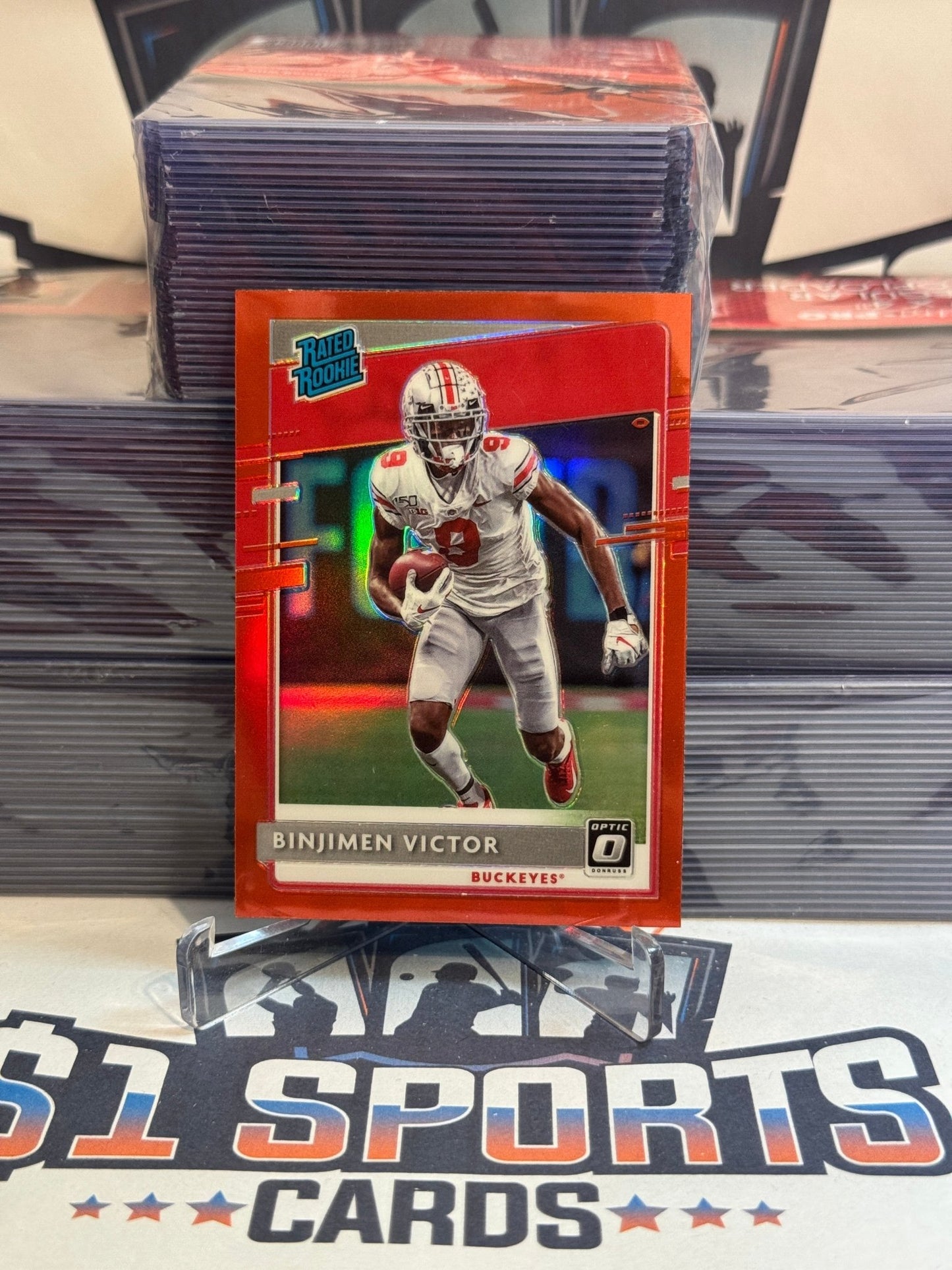 2020 Panini Chronicles Draft Picks (Red Prizm, Optic Rated Rookie) Binjimen Victor #21