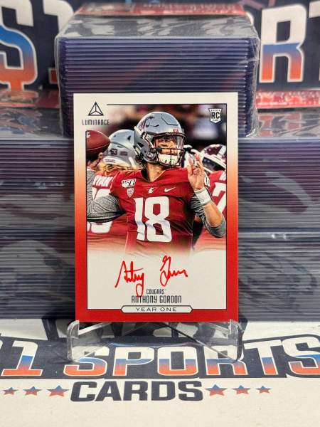 2020 Panini Luminance (Red, Year One, Auto) Anthony Gordon Rookie #YO-RG