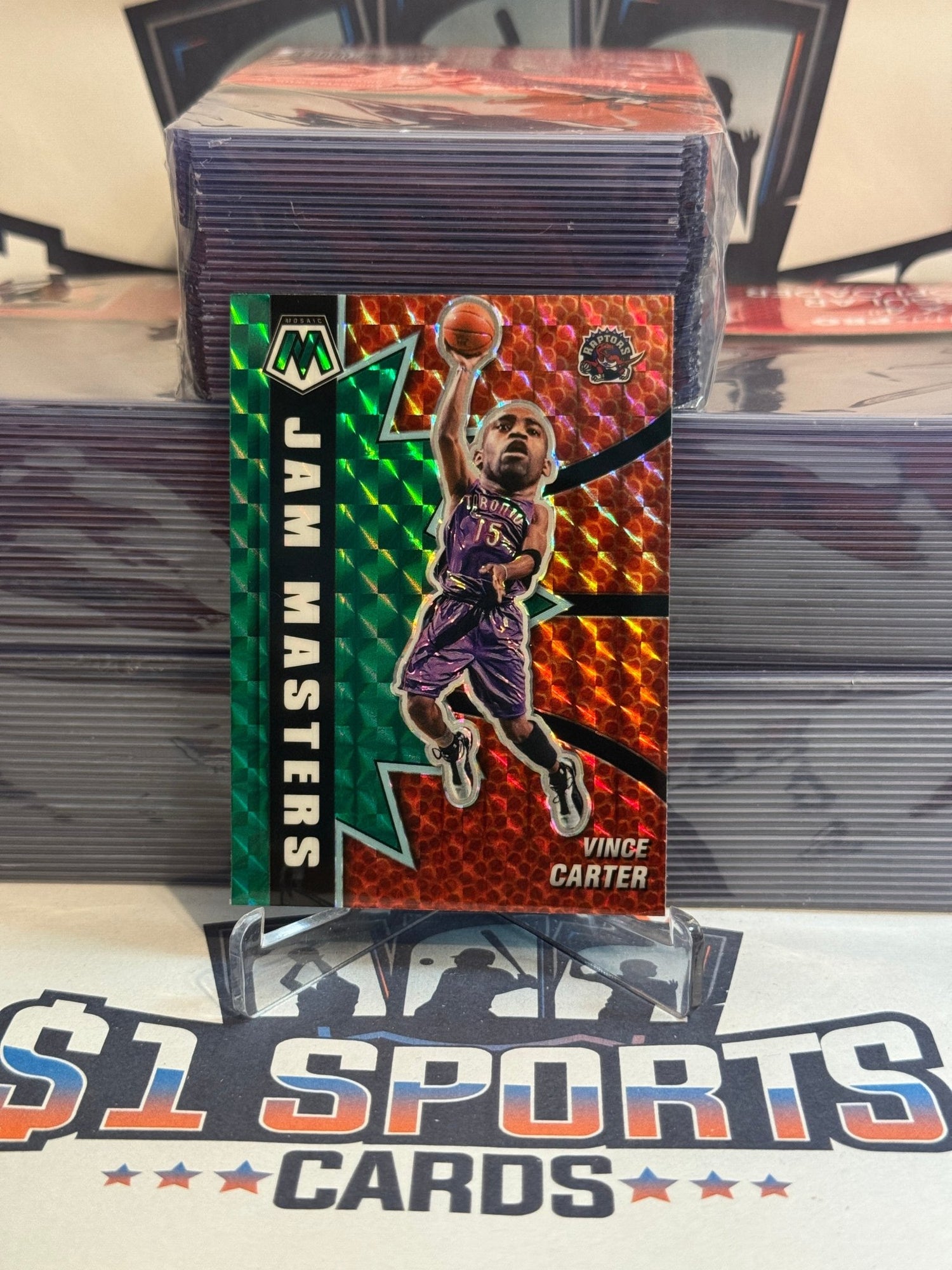 2020 Panini Mosaic (Green Prizm, Jam Masters) Vince Carter #11