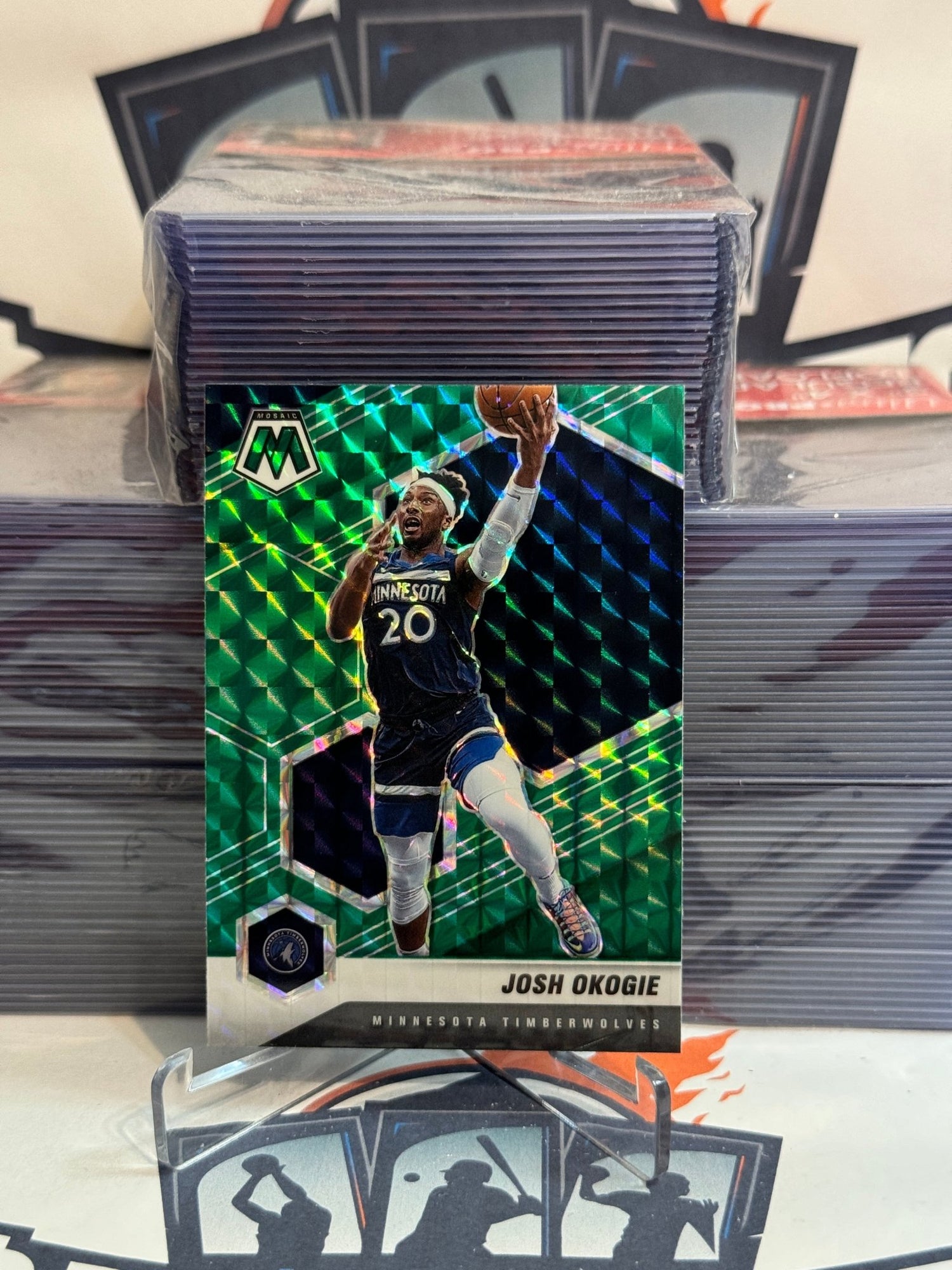 2020 Panini Mosaic (Green Prizm) Josh Okogie #12