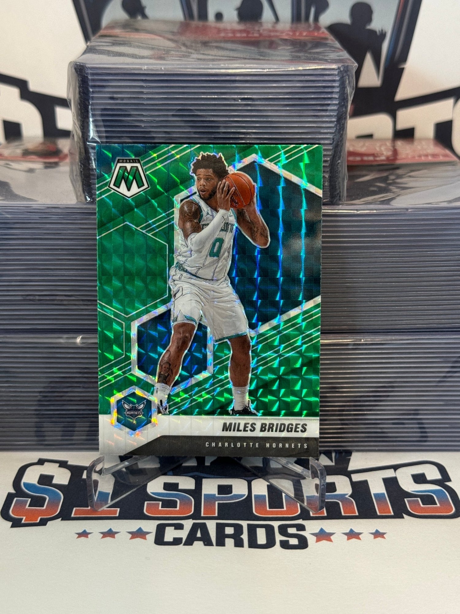 2020 Panini Mosaic (Green Prizm) Miles Bridges #90