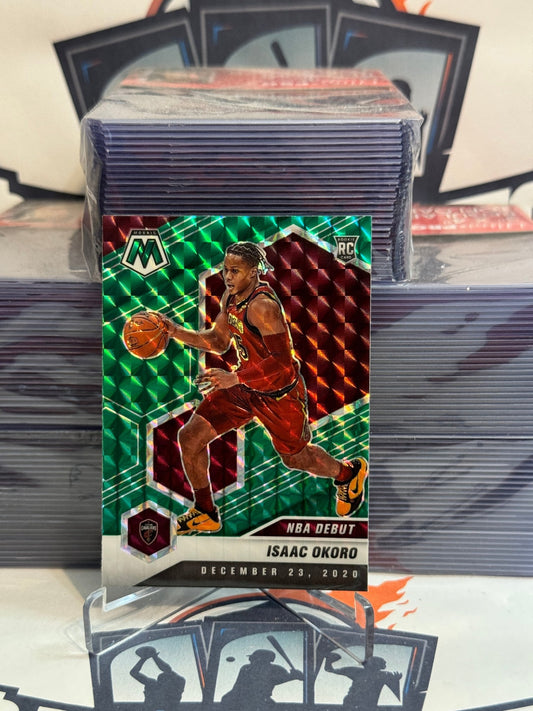 2020 Panini Mosaic (Green Prizm, NBA Debut) Isaac Okoro Rookie #271