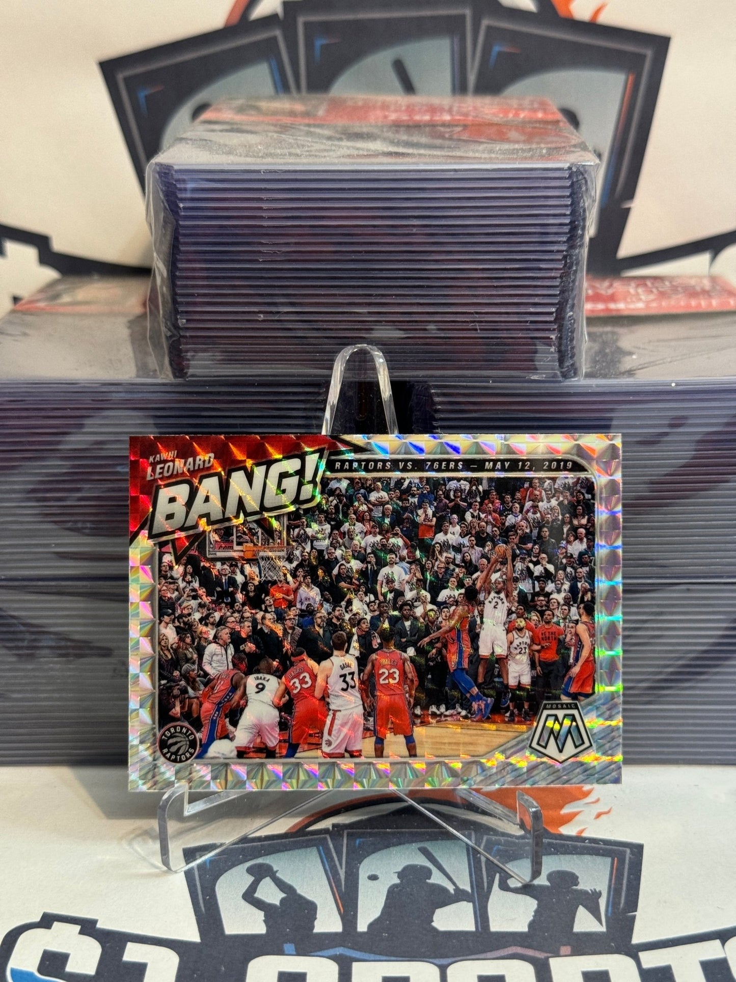 2020 Panini Mosaic (Mosaic Prizm, Bang!) Kawhi Leonard #8