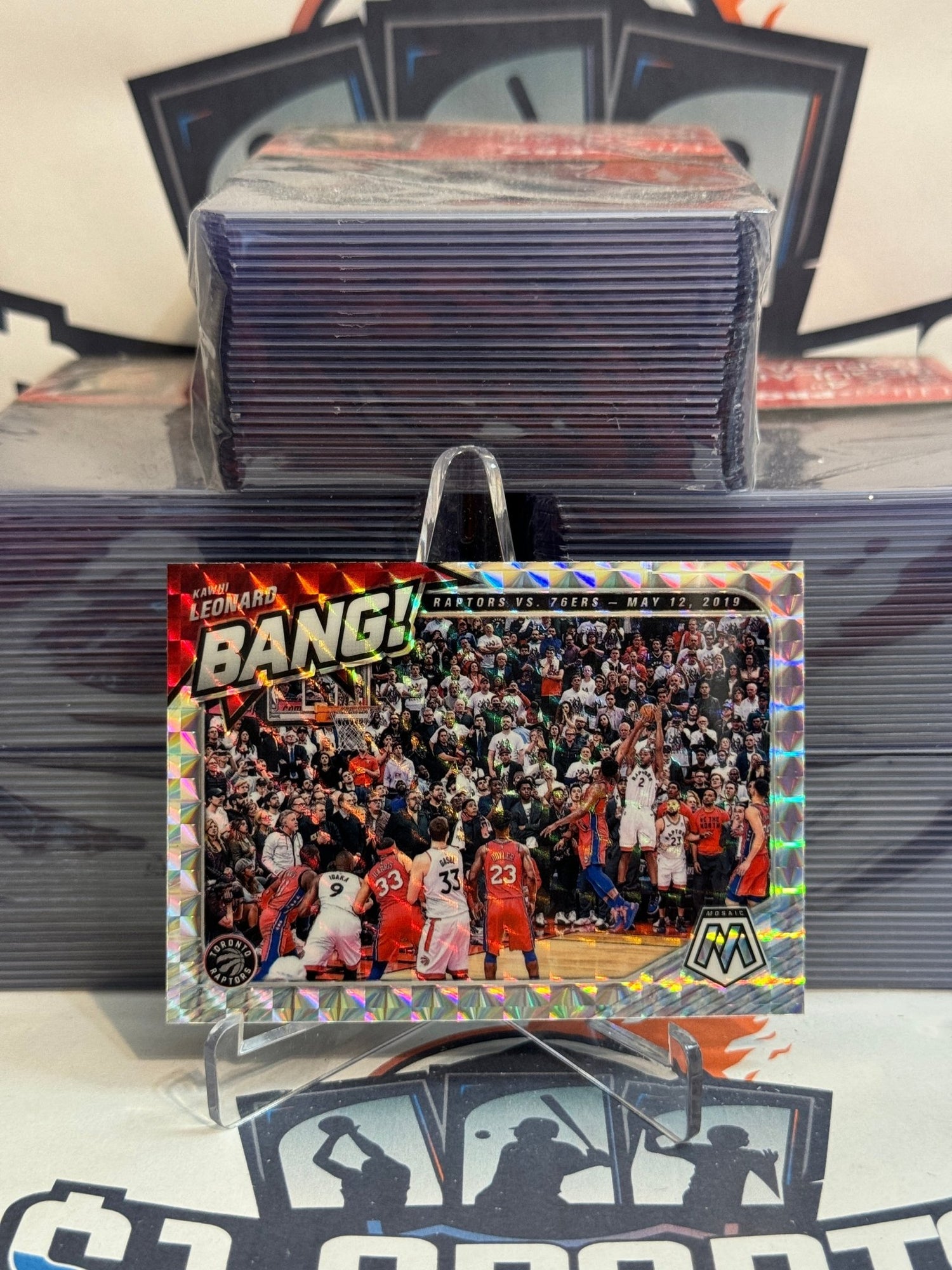 2020 Panini Mosaic (Mosaic Prizm, Bang!) Kawhi Leonard #8