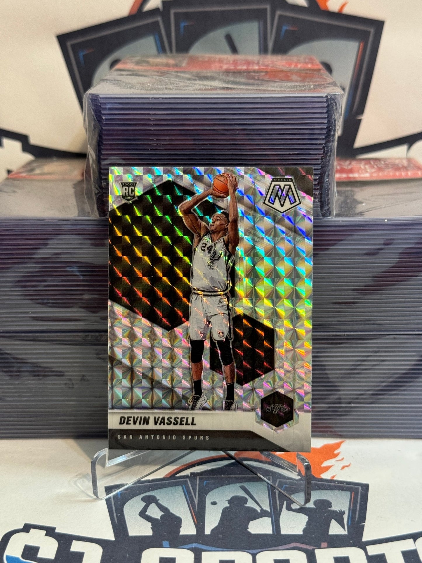 2020 Panini Mosaic (Mosaic Prizm) Devin Vassell Rookie #221