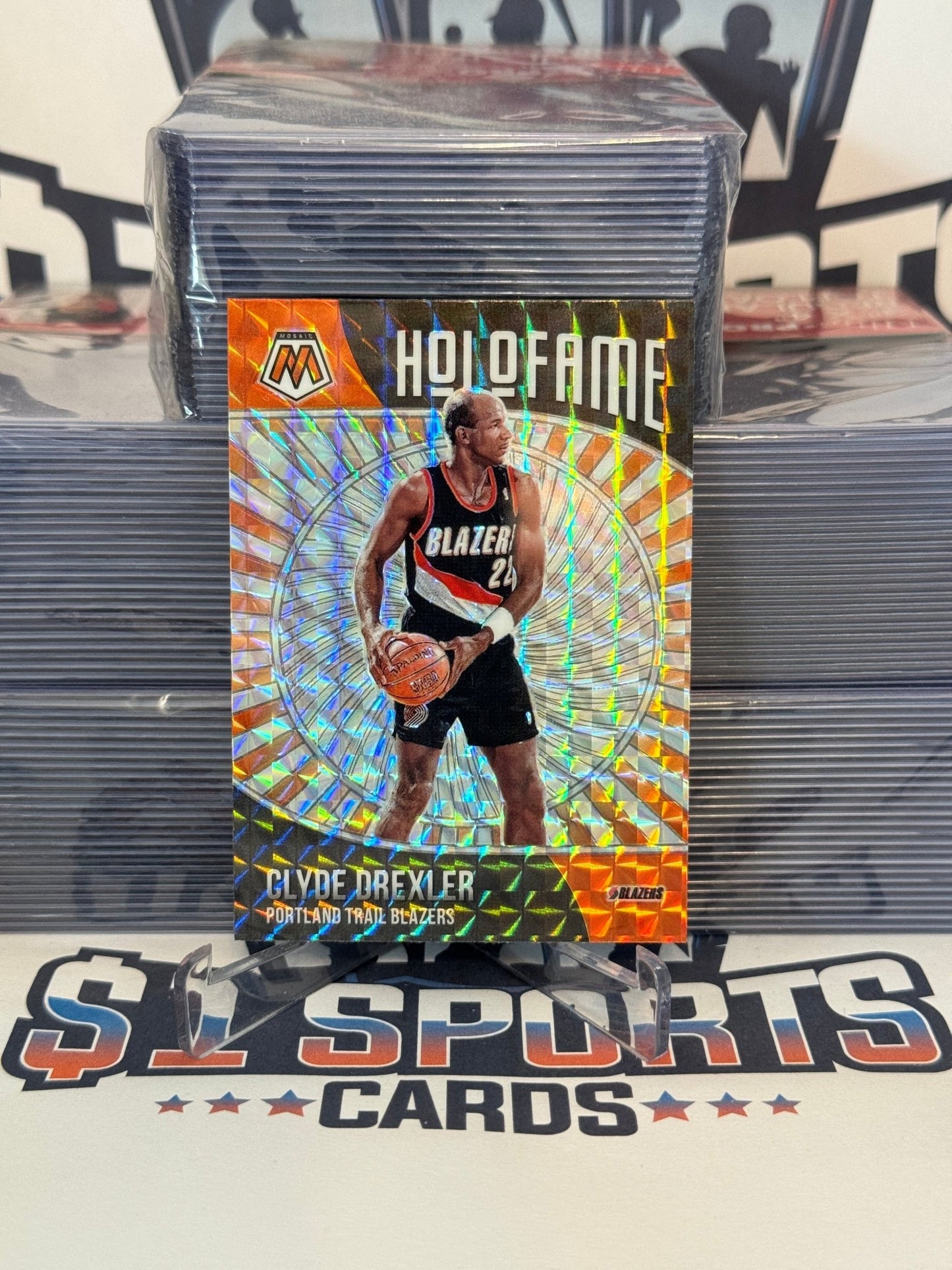 2020 Panini Mosaic (Mosaic Prizm, HoloFame) Clyde Drexler #20