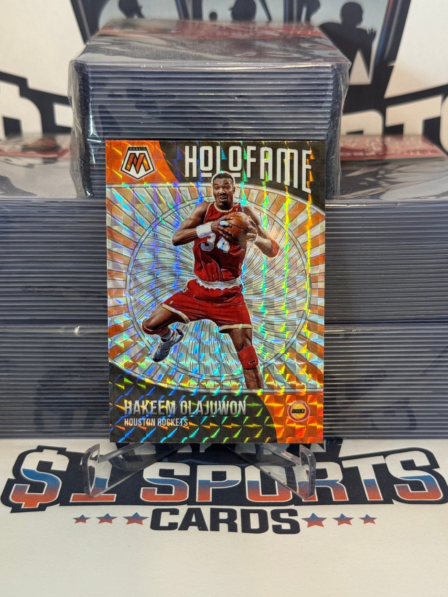 2020 Panini Mosaic (Mosaic Prizm, HoloFame) Hakeem Olajuwon #18