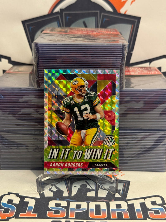 2020 Panini Mosaic (Mosaic Prizm, In It To Win It) Aaron Rodgers #WIN6