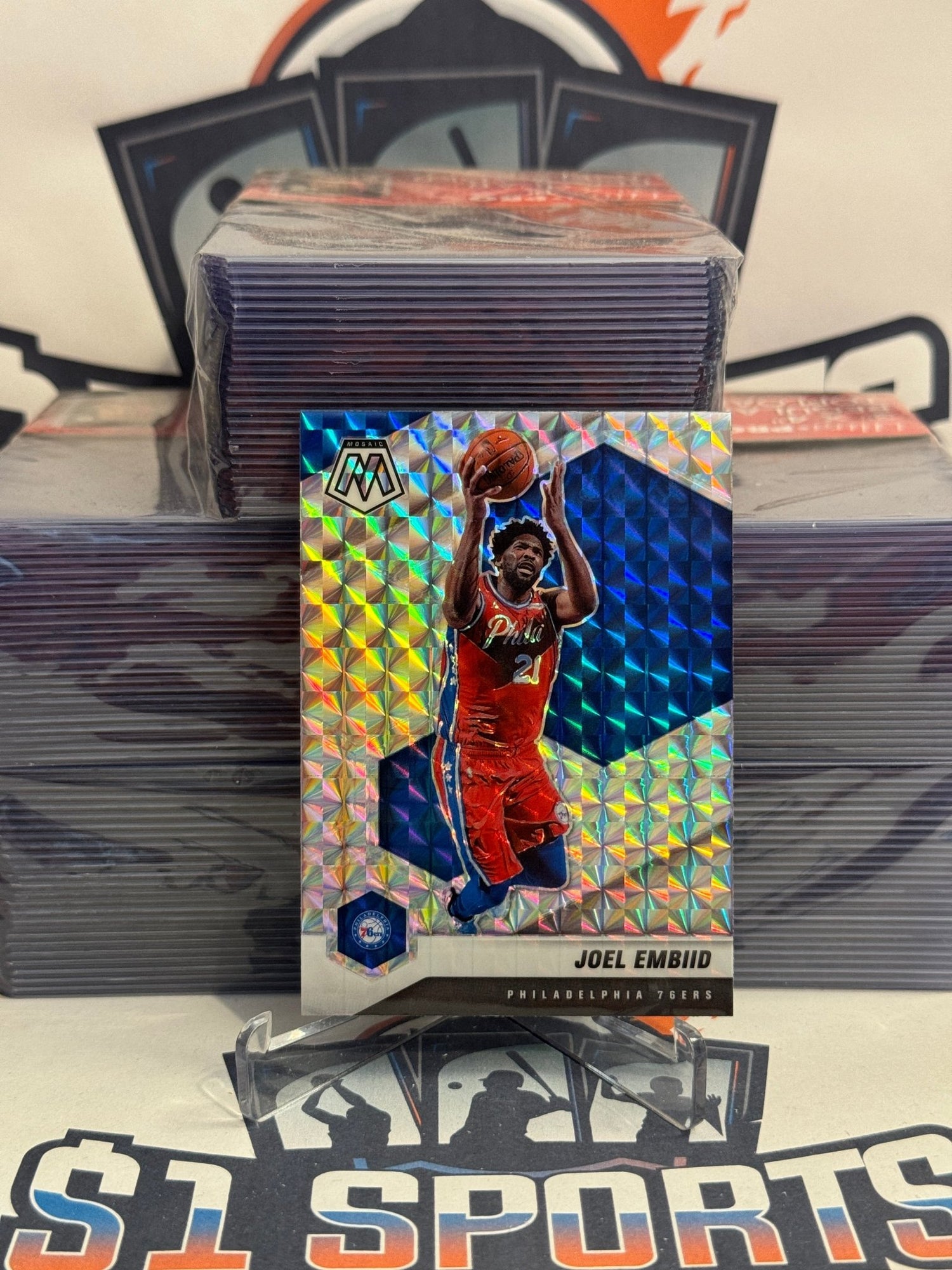 2020 Panini Mosaic (Mosaic Prizm) Joel Embiid #164