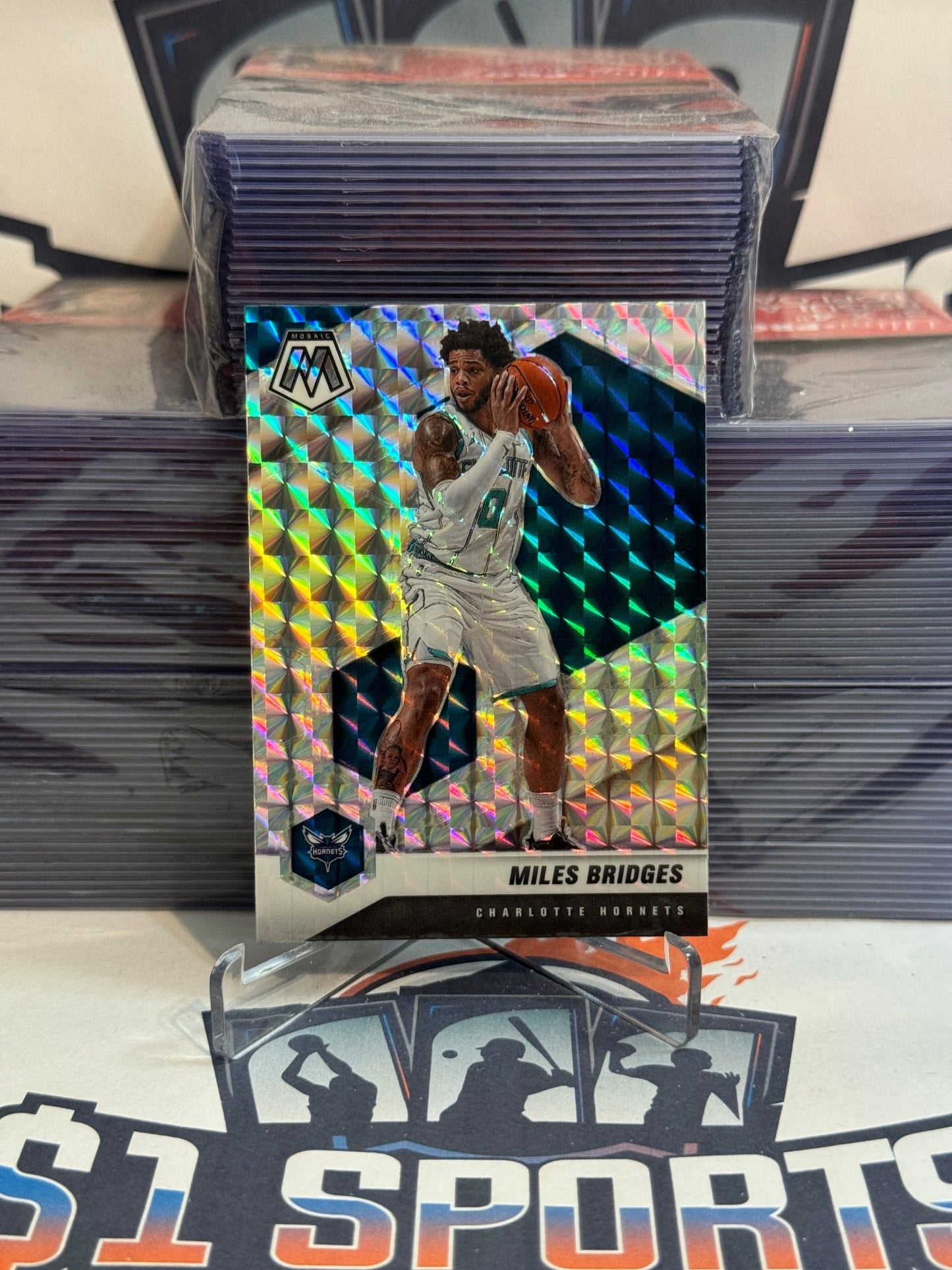 2020 Panini Mosaic (Mosaic Prizm) Miles Bridges #90