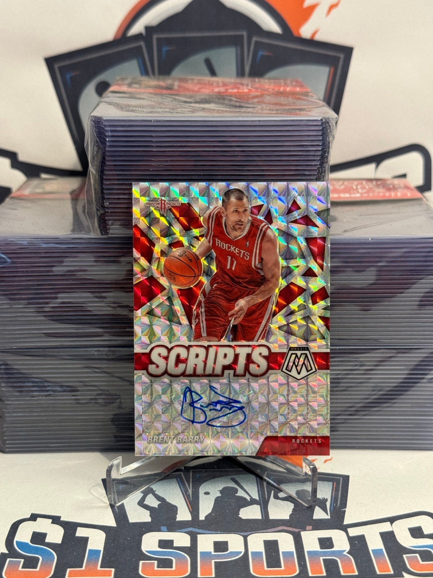 2020 Panini Mosaic (Mosaic Prizm, Scripts Auto) Brent Barry #SC-BBR