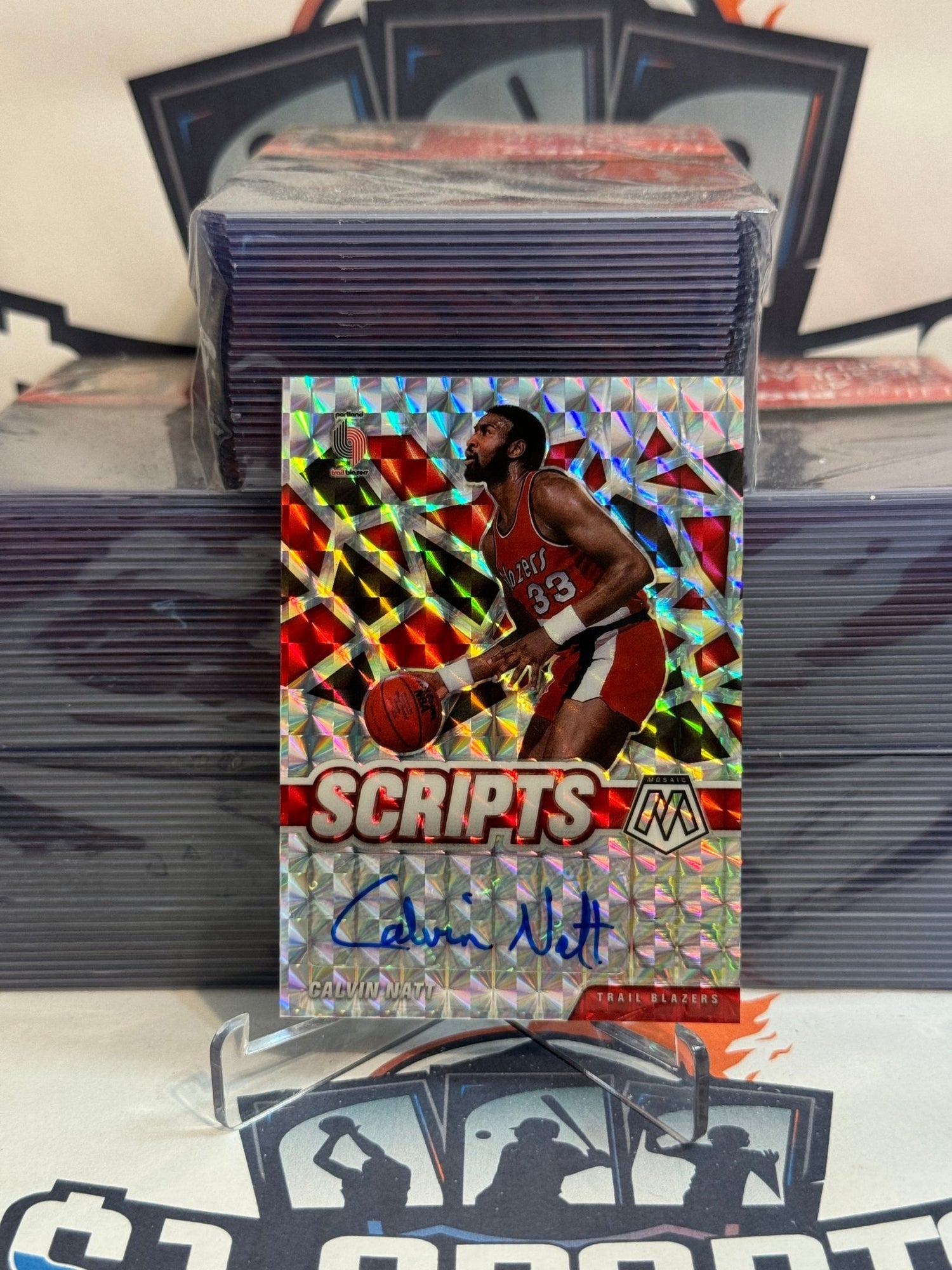 2020 Panini Mosaic (Mosaic Prizm, Scripts Auto) Calvin Nutt #SC - CNT