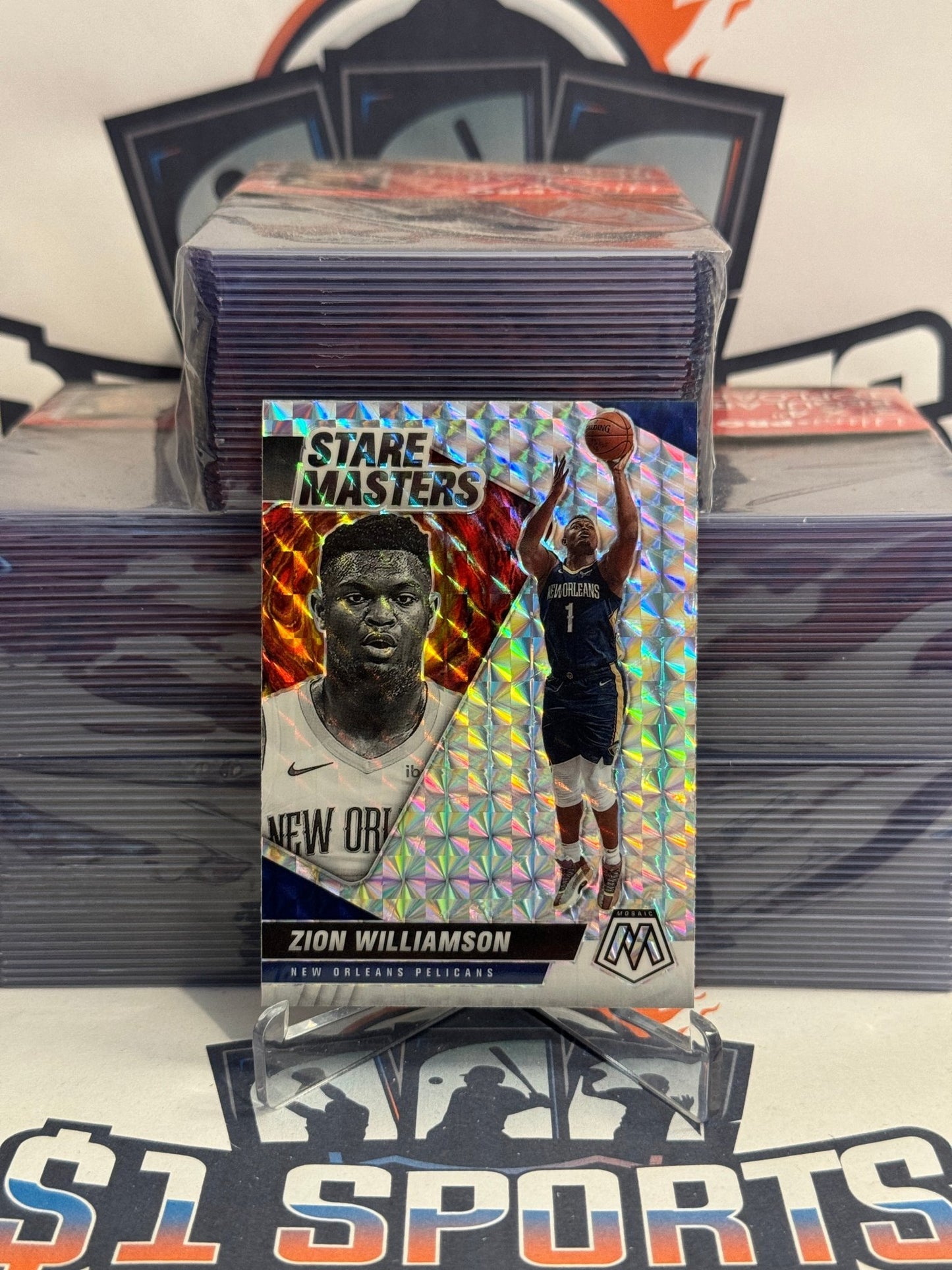 2020 Panini Mosaic (Mosaic Prizm, Stare Masters) Zion Williamson #10