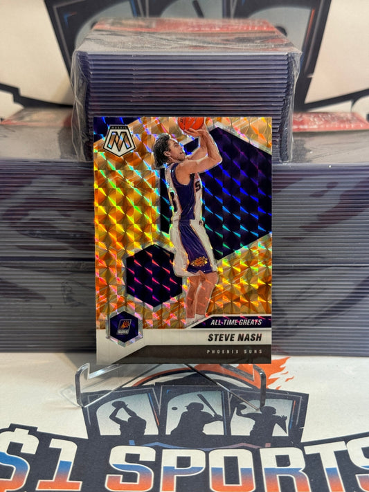 2020 Panini Mosaic (Orange Reactive Prizm, All - Time Greats) Steve Nash #286