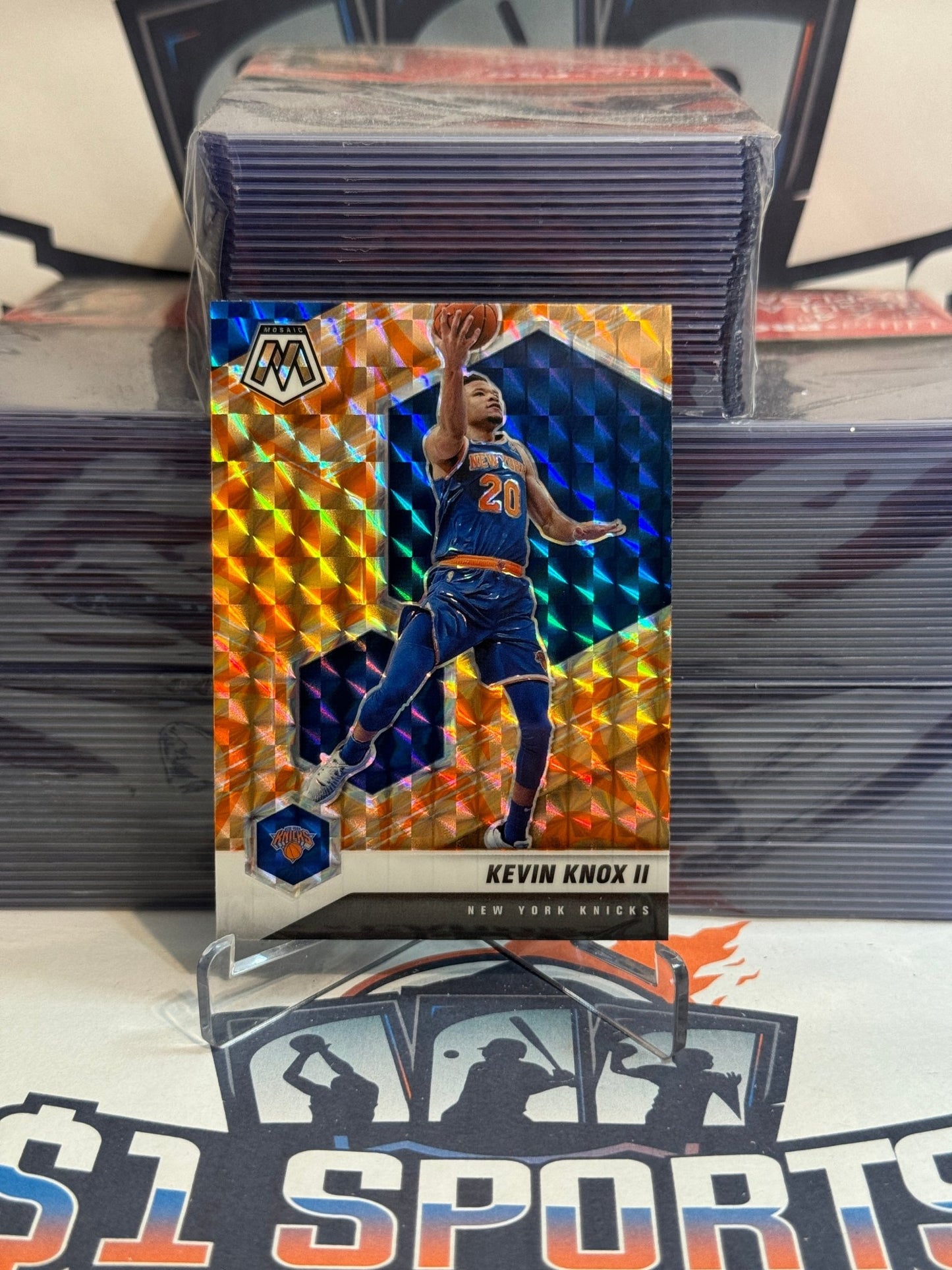 2020 Panini Mosaic (Orange Reactive Prizm) Kevin Knox II #181