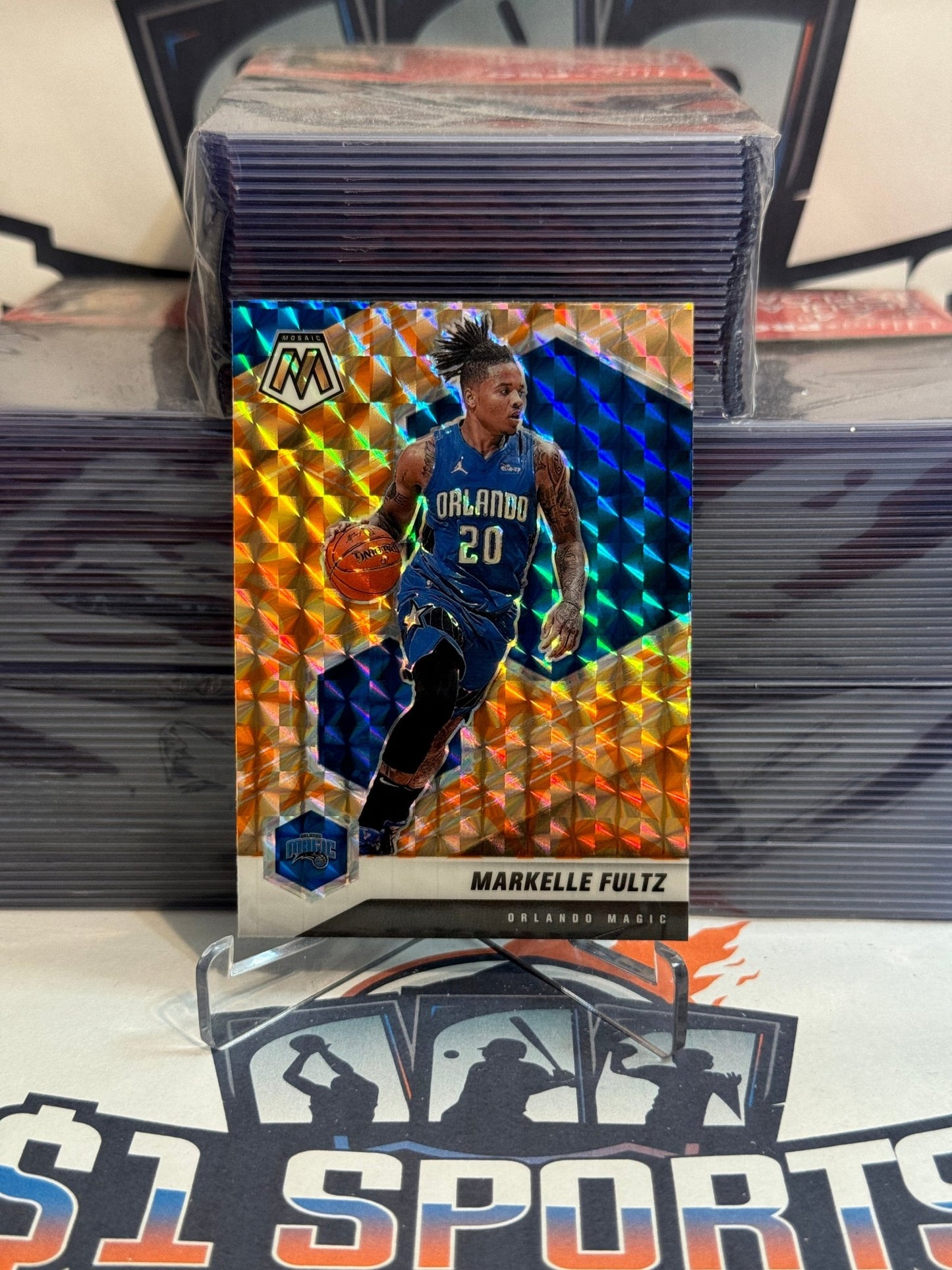 2020 Panini Mosaic (Orange Reactive Prizm) Markelle Fultz #54