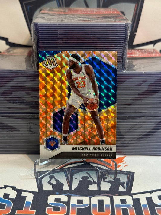 2020 Panini Mosaic (Orange Reactive Prizm) Mitchell Robinson #178