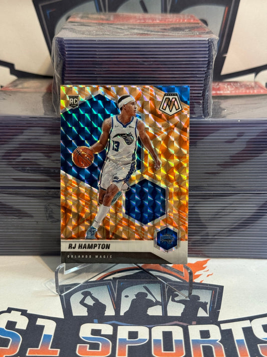 2020 Panini Mosaic (Orange Reactive Prizm) RJ Hampton Rookie #233