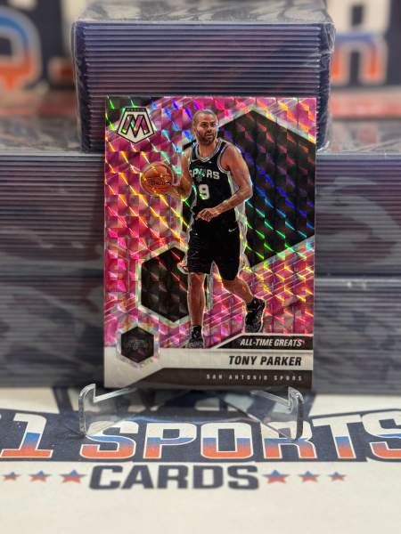 2020 Panini Mosaic (Pink Camo Prizm, All - Time Greats) Tony Parker 282