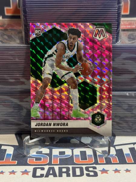 2020 Panini Mosaic (Pink Camo Prizm) Jordan Nwora Rookie 219