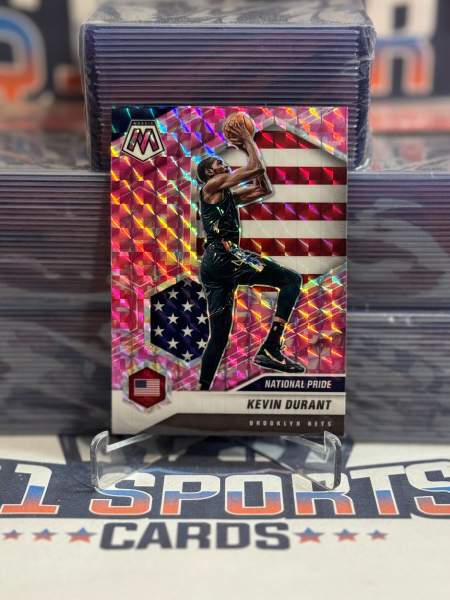 2020 Panini Mosaic (Pink Camo Prizm, National Pride) Kevin Durant 248