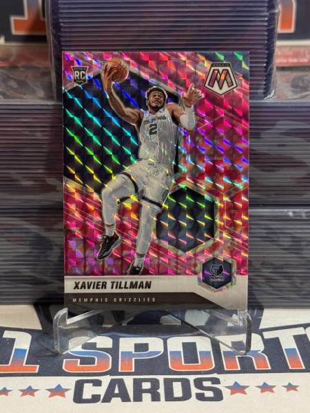 2020 Panini Mosaic (Pink Camo Prizm) Xavier Tillman Rookie 213