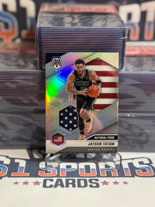 2020 Panini Mosaic (Silver Prizm, National Pride) Jayson Tatum 254