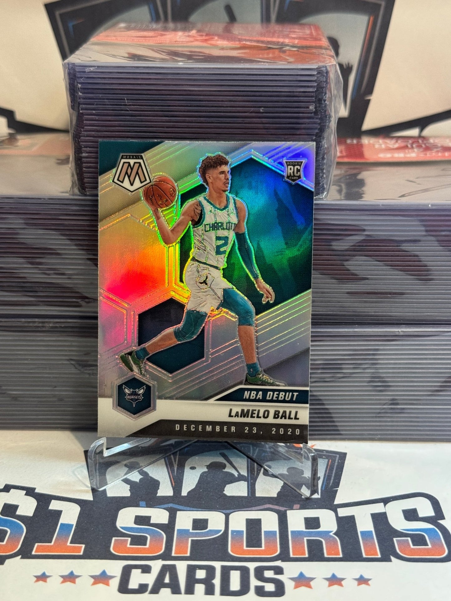 2020 Panini Mosaic (Silver Prizm, NBA Debut) LaMelo Ball Rookie #262