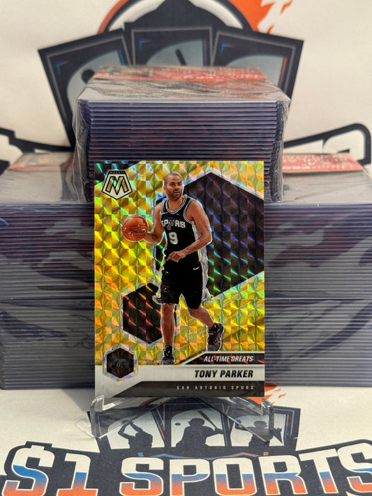 2020 Panini Mosaic (Yellow Reactive Prizm, All-Time Greats) Tony Parker #282