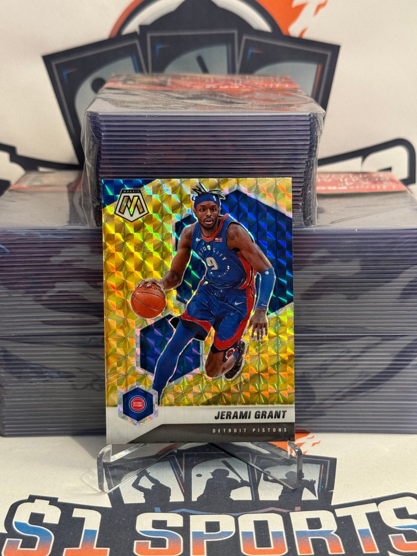 2020 Panini Mosaic (Yellow Reactive Prizm) Jerami Grant #116