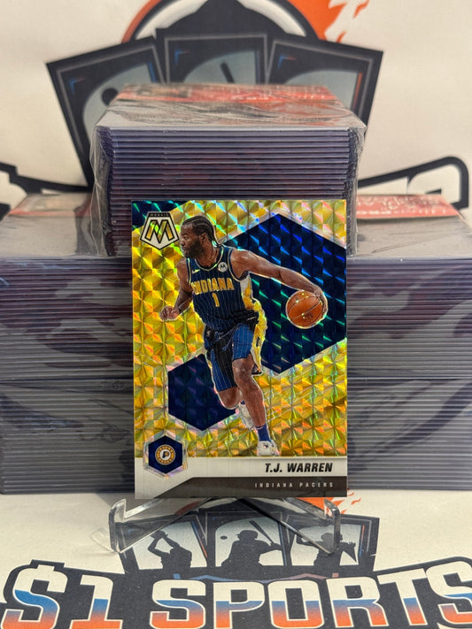 2020 Panini Mosaic (Yellow Reactive Prizm) T.J. Warren #23