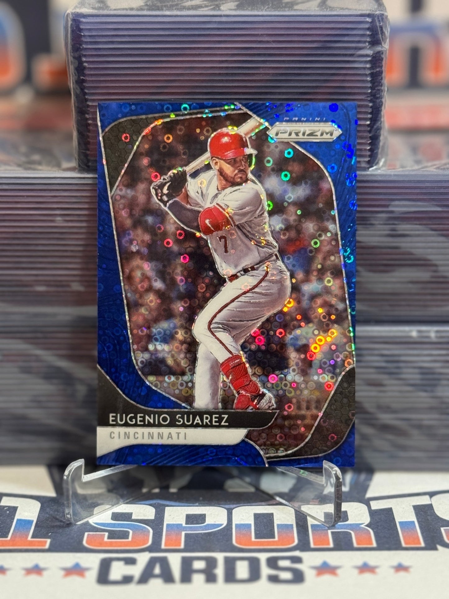 2020 Panini Prizm (Blue Donuts Prizm 117/199) Eugenio Suarez 177