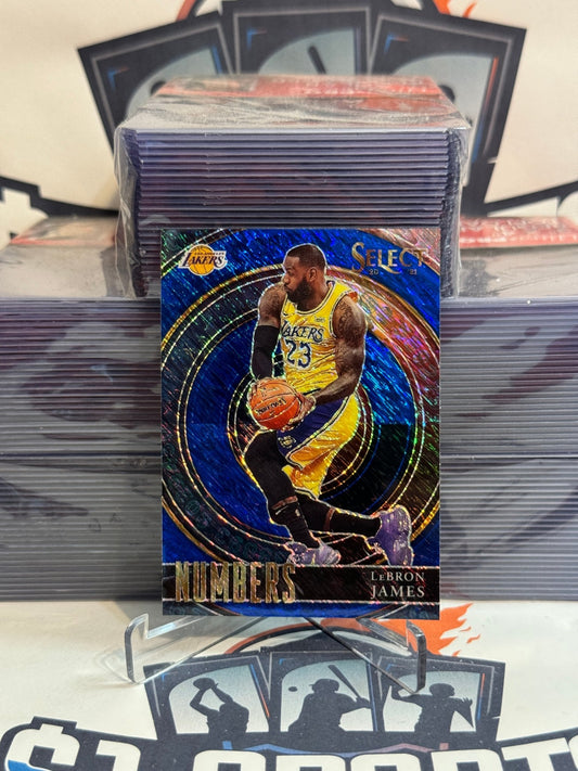2020 Panini Prizm (Blue Prizm, Numbers) LeBron James #2