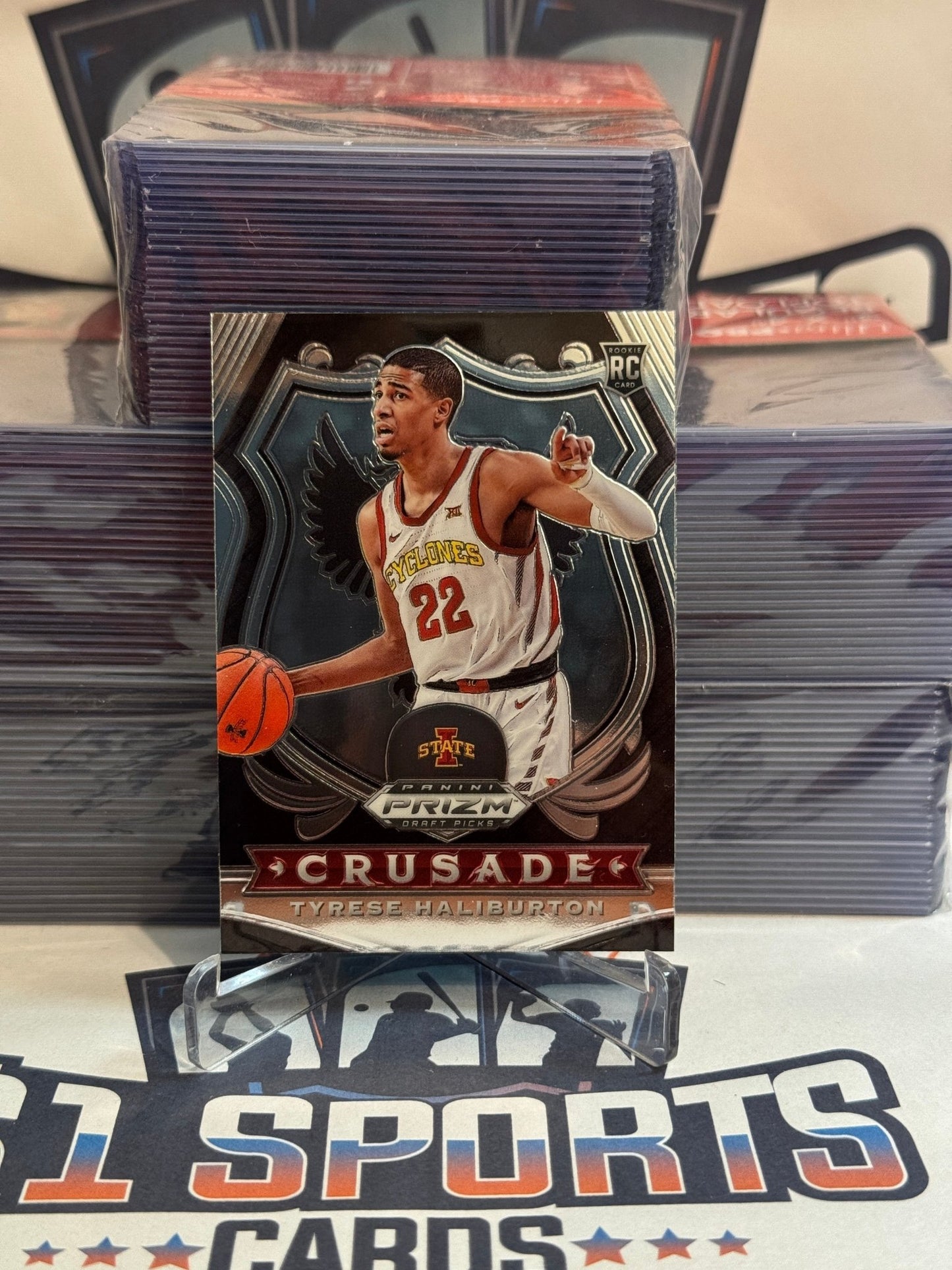 2020 Panini Prizm Draft Picks (Crusade) Tyrese Haliburton Rookie #90