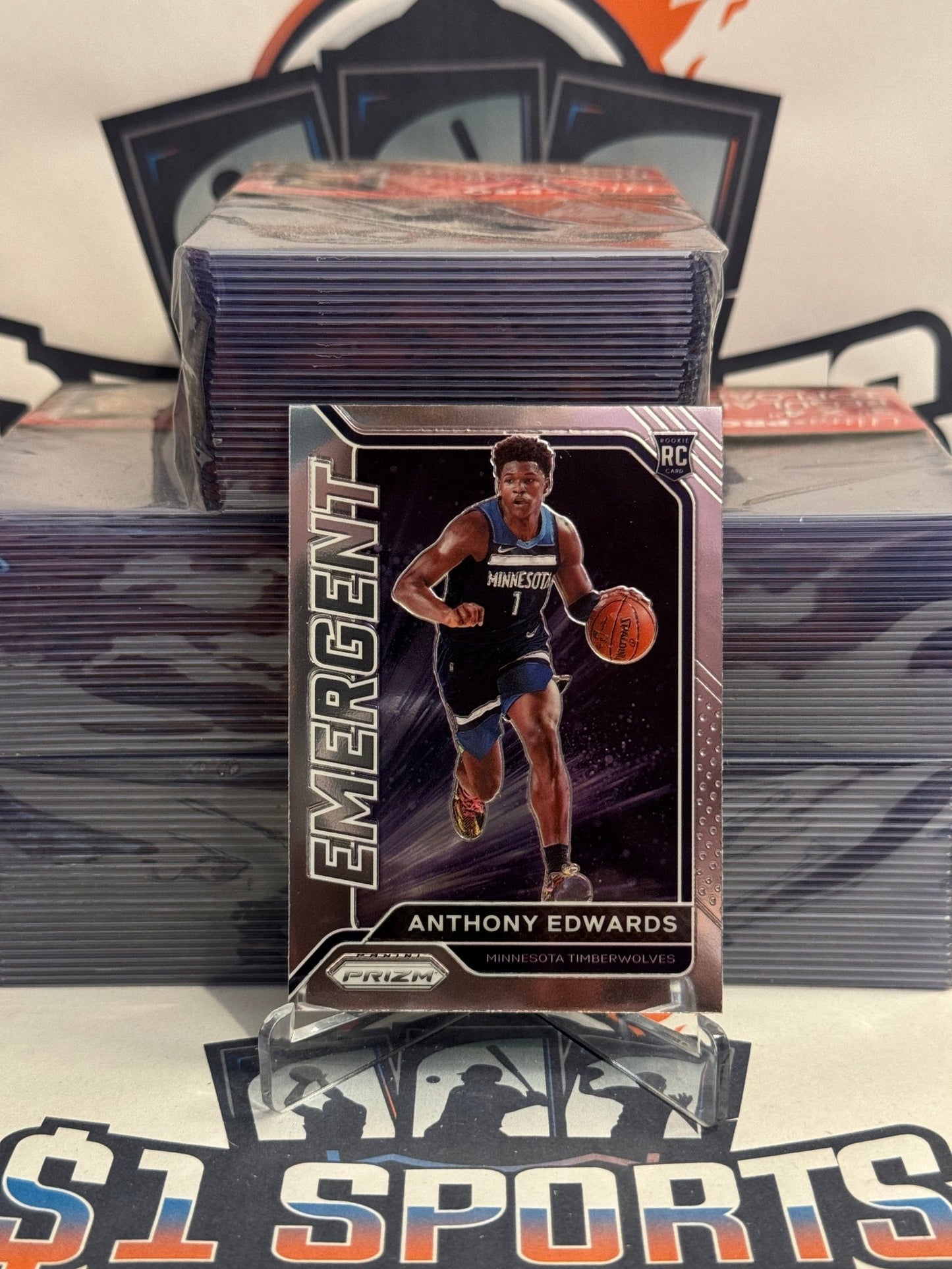 2020 Panini Prizm (Emergent) Anthony Edward Rookie #3