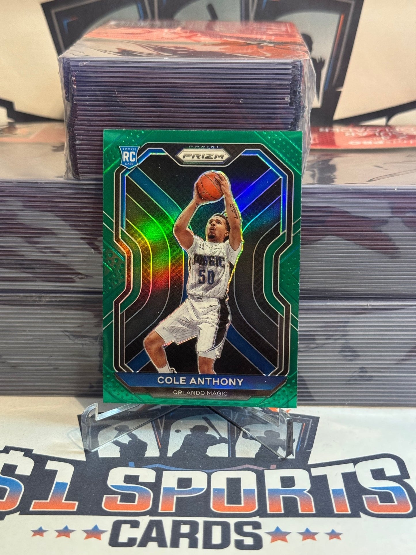 2020 Panini Prizm (Green Prizm) Cole Anthony Rookie #292