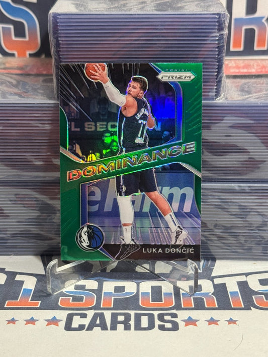 2020 Panini Prizm (Green Prizm, Dominance) Luka Doncic 18