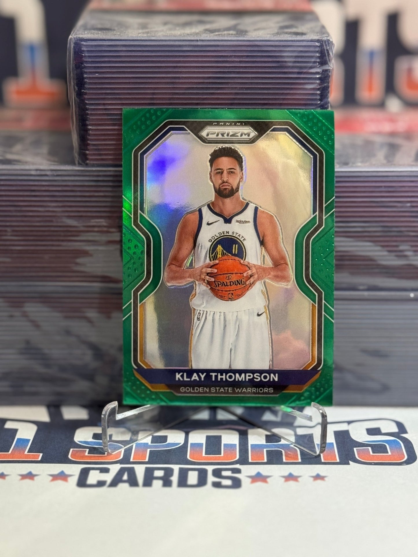 2020 Panini Prizm (Green Prizm) Klay Thompson #87