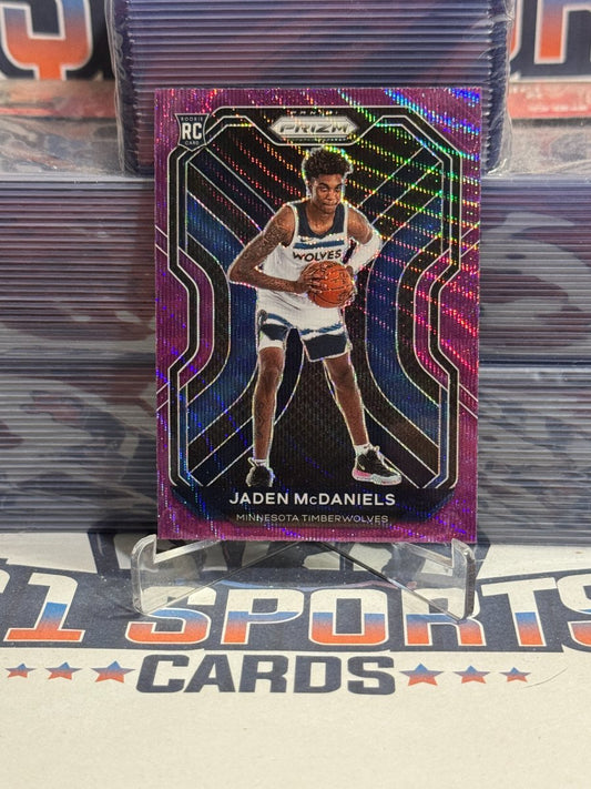 2020 Panini Prizm (Purple Wave Prizm) Jaden McDaniels Rookie 277