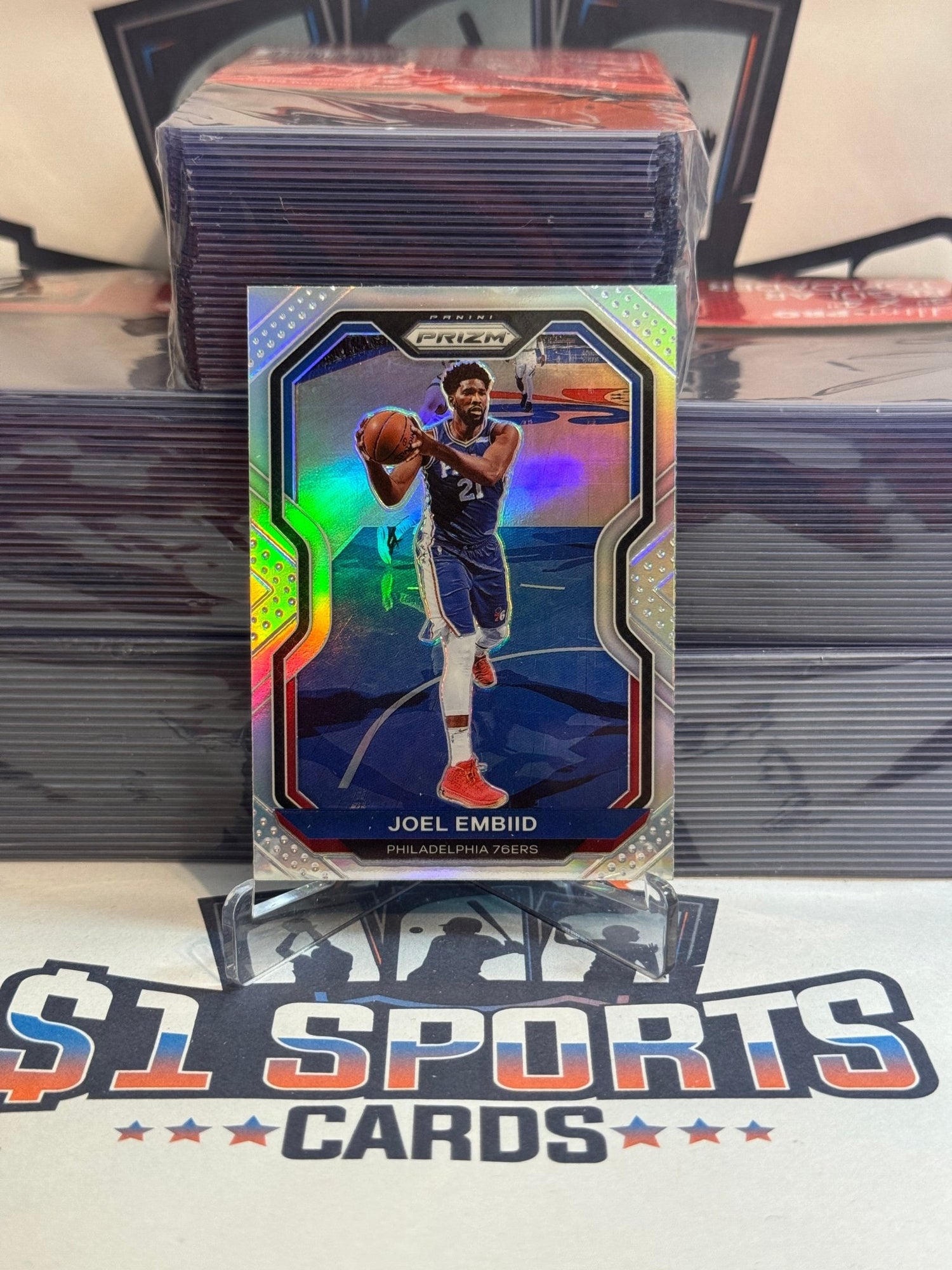 2020 Panini Prizm (Silver Prizm) Joel Embiid #141