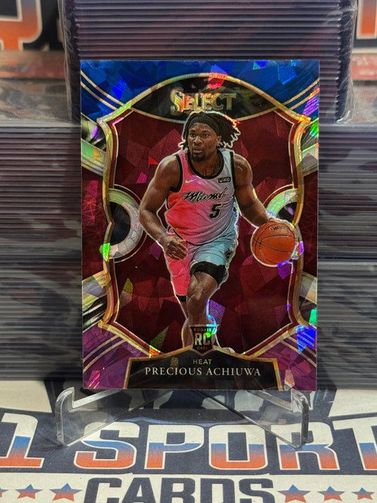 2020 Panini Select (Blue White Purple Ice Prizm) Precious Achiuwa Rookie 80