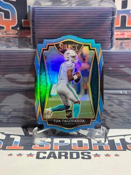 2020 Panini Select (Light Blue Die Cut Prizm) Tua Tagovailoa Rookie 145