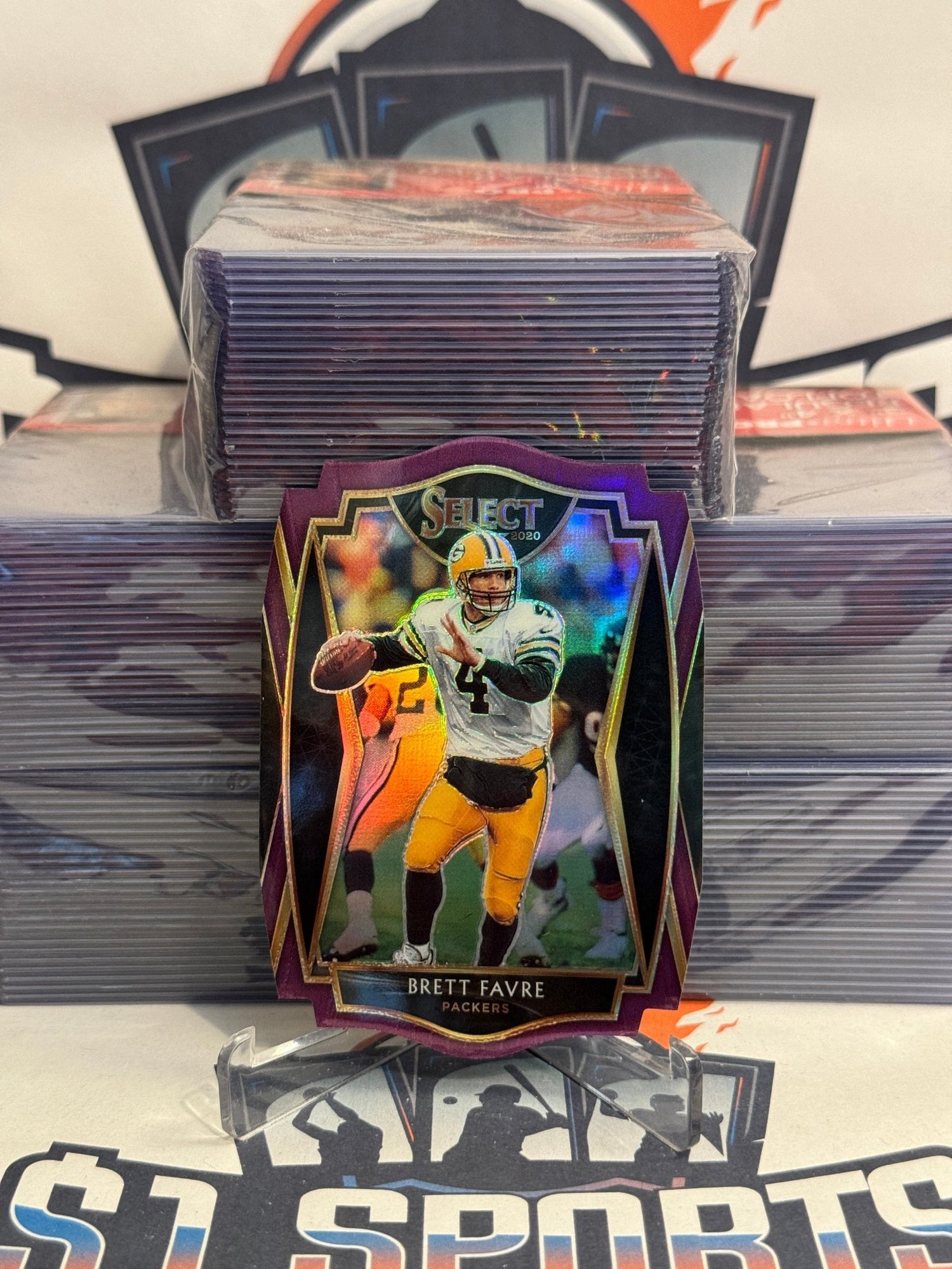 2020 Panini Select (Purple Die Cut Prizm) Brett Favre #131