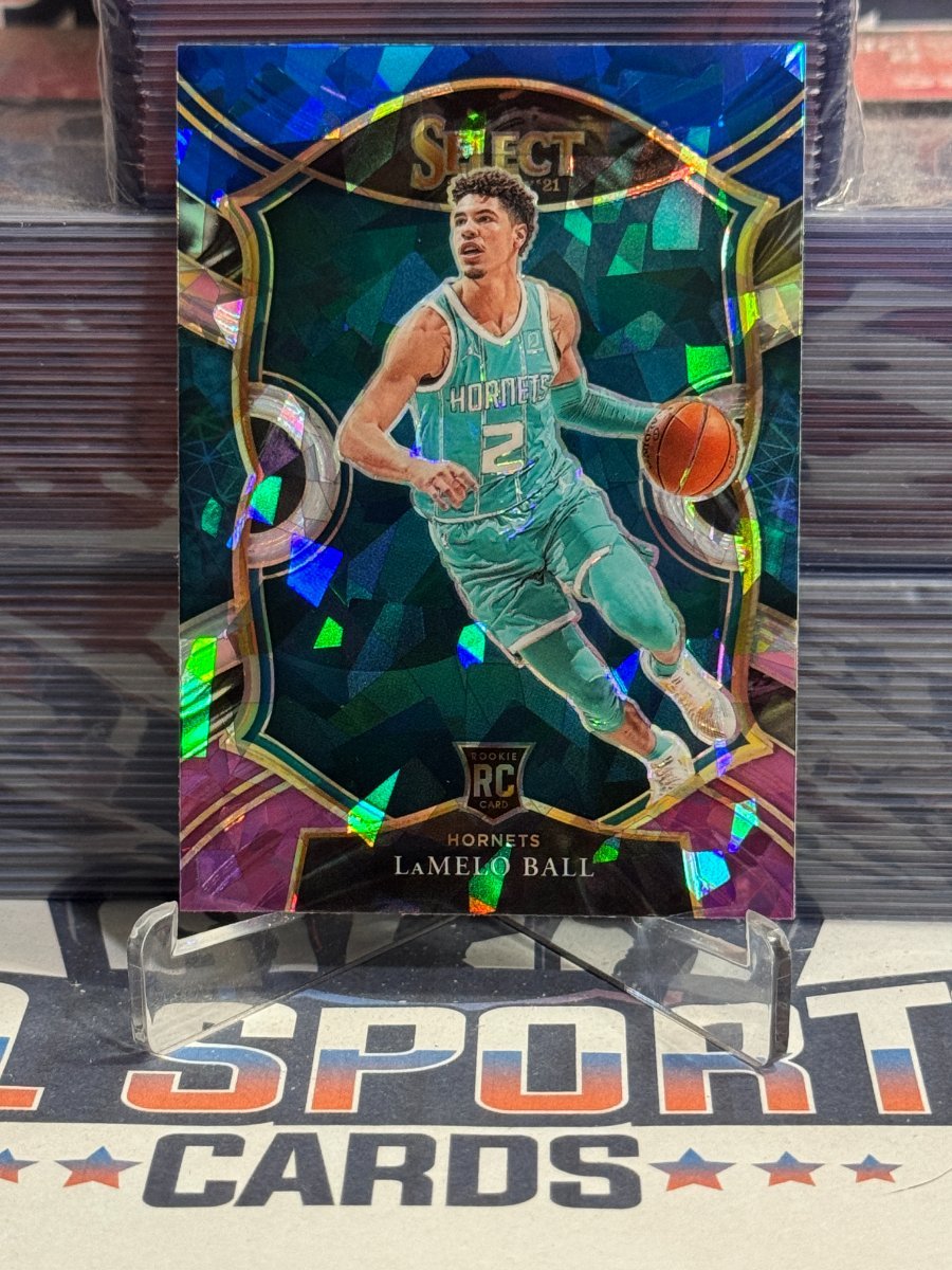 2020 Panini Select (Purple White Blue Ice Prizm) LaMelo Ball Rookie 63
